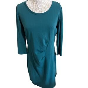 Chadwicks of Boston Green Dress with Side Rouching-Women’s Size L- EUC
